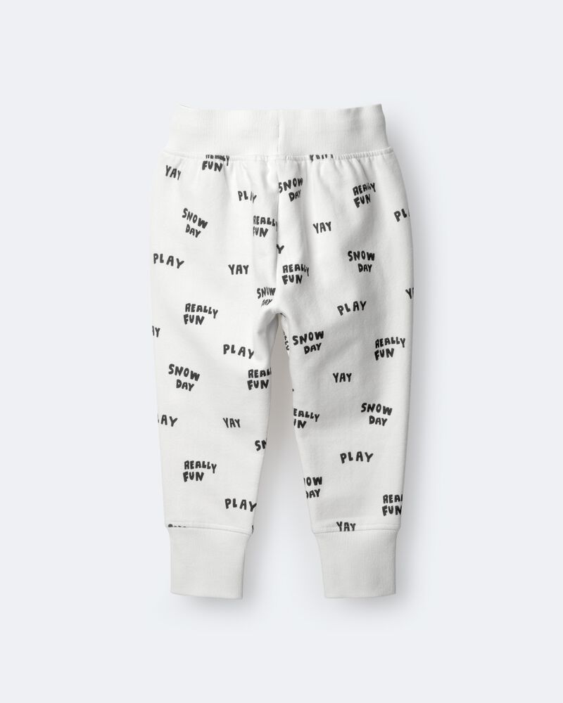 Toddler City Park&trade; Jogger Pant in Snow Day Print - Cream, image 6 of 7 slides