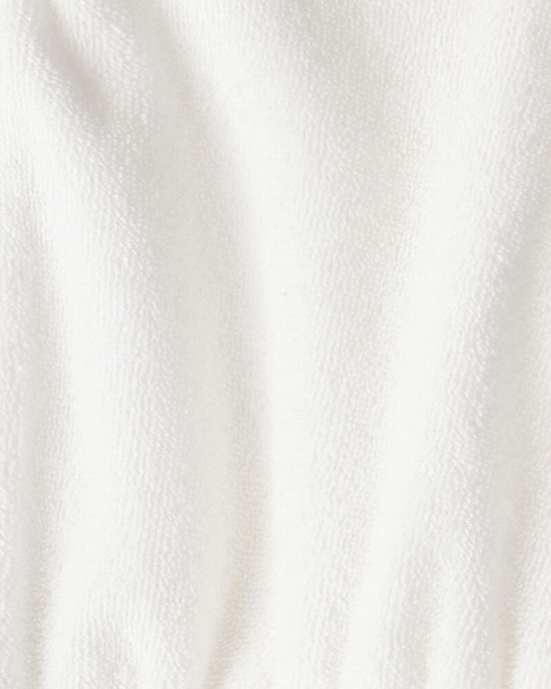 Baby Girl Hooded Terry Cloth Swim Cover-Up Dress - White, image 2 of 3 slides