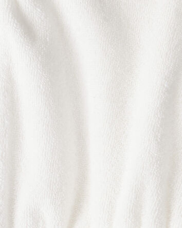 Baby Girl Hooded Terry Cloth Swim Cover-Up Dress - White, 