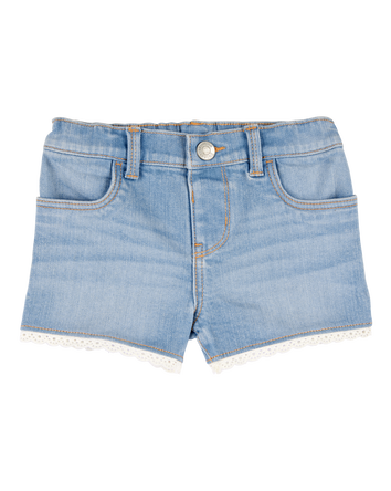 Toddler Eyelet Hem Iconic Denim Short - Daytona Wash, 