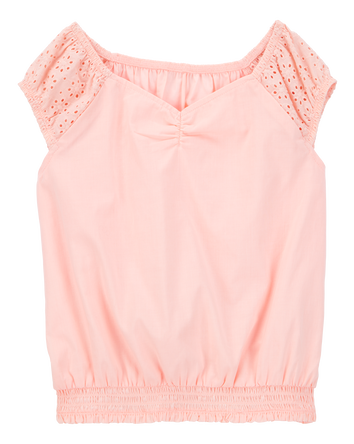 Kid Solid Sleeveless Fashion Top - Pink, 