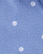 Toddler Girl Daisy-Print Chambray Jacket - Blue, image 3 of 3 slides