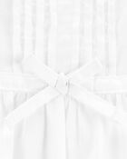 Baby Textured Eyelet Dress- White, image 4 of 5 slides