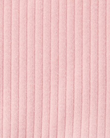 Baby 2-Piece Ribbed Tee & Pull-On Pant Set - Pink, 