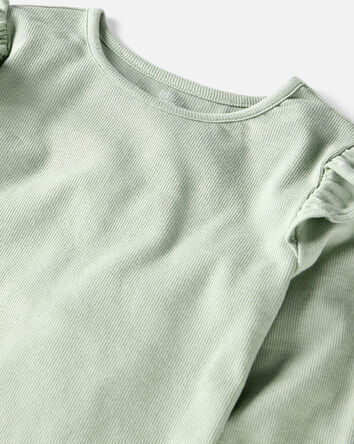 Girls 3-Pack Organic Cotton Ribbed Tees, 