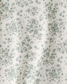 Toddler Floral Short-Sleeve Fashion Top - Green/White, image 2 of 3 slides