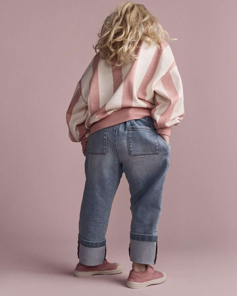 Toddler Cuffed Pant in Denim - Blue, image 4 of 7 slides