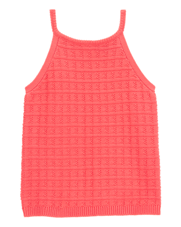Kid Sweater Knit Tank Top - Orange, 