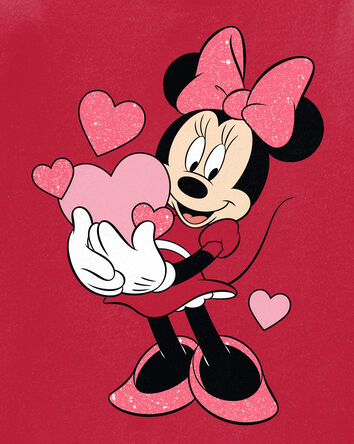 Kid Minnie Mouse Valentine's Day Tee - Red, 