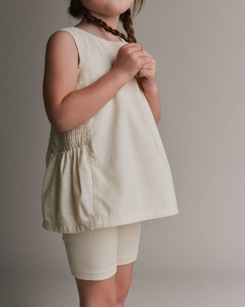 Toddler Girl Brooklyn Bike Shorts - Cream, image 8 of 10 slides