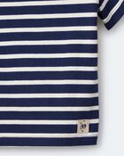 Toddler Striped Short-Sleeve Relaxed Subway Tee - Navy, image 6 of 6 slides