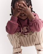 Toddler 'Hey! Let's Play' Dolman-Sleeve Sweatshirt - Burgundy, image 6 of 7 slides