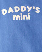 Baby Boy "Daddy's Mini" Cotton Long-Sleeve Graphic Bodysuit - Blue, image 2 of 3 slides