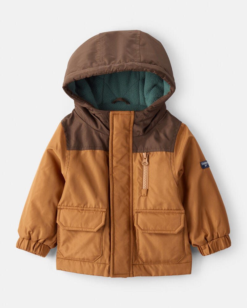 Baby Boy Long-Sleeve Midweight Jacket - Brown, image 1 of 3 slides