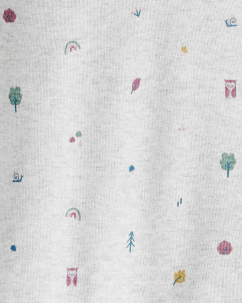 Baby Girl Organic Cotton Pajamas in Nature Icon Print, image 3 of 4 slides
