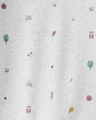 Baby Girl Organic Cotton Pajamas in Nature Icon Print, image 3 of 4 slides