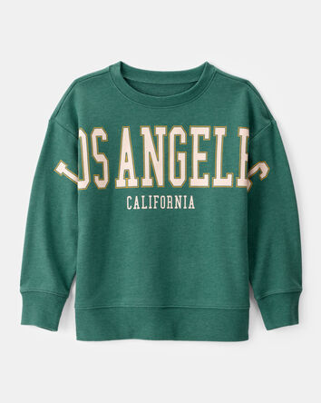 Boys Los Angeles French Terry Pullover Sweatshirt - Green, 