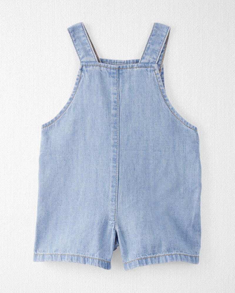 Baby Organic Cotton Chambray Shortall, image 2 of 5 slides