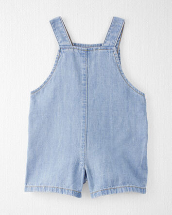 Baby Organic Cotton Chambray Shortall, 