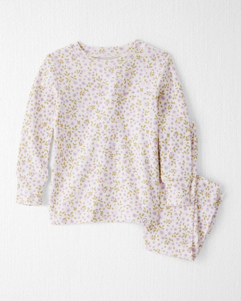 Baby Girl Organic Cotton Pajamas in Botanic Muse Print, image 1 of 4 slides