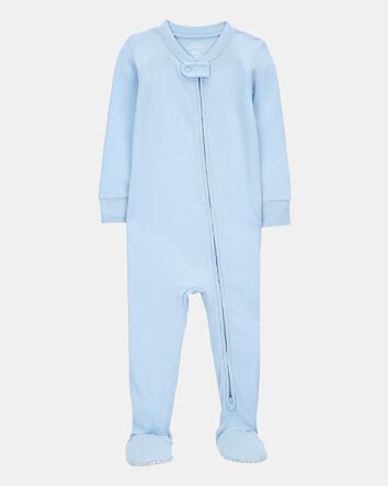 Baby Solid PurelySoft Footie 1-Piece Pajamas - Blue, 
