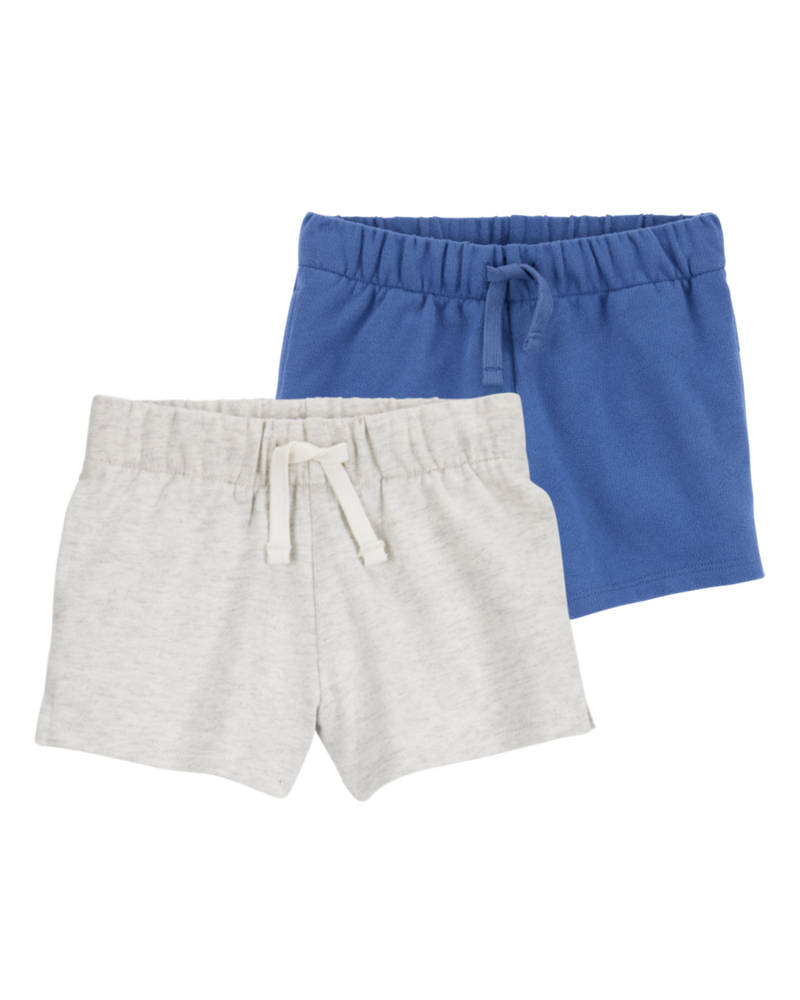 Baby 2-Pack Pull-On French Terry Shorts, image 1 of 7 slides