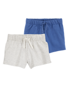 Baby 2-Pack Pull-On French Terry Shorts, image 1 of 7 slides