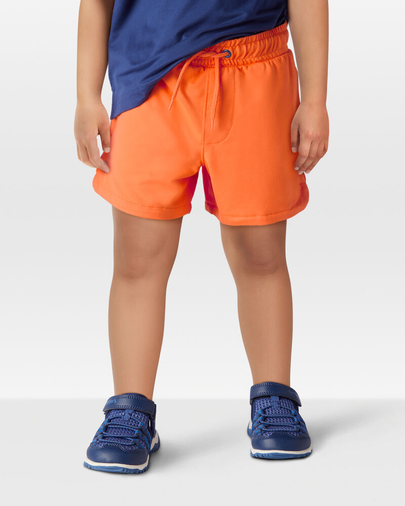 Toddler 2-Piece Active Raglan Tee & Pull-On Shorts Set - Navy/Orange, image 8 of 9 slides