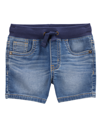 Baby Pull-On Denim Short - Blue Wash, 
