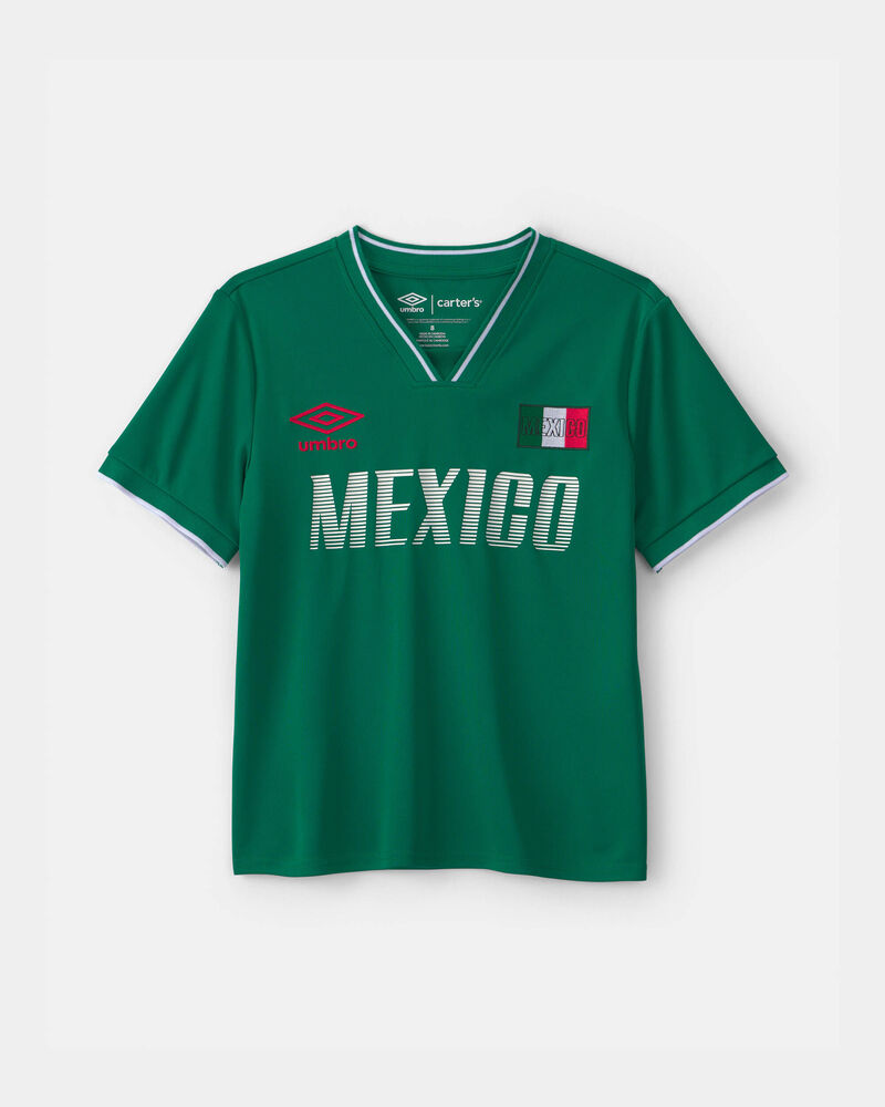 Kids 2-Piece Umbro Mexico Soccer Jersey & Short Set - Green/White/Red, image 4 of 12 slides