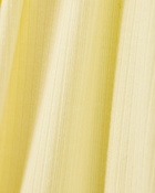 Baby Solid 2-Way Zip PurelySoft Convertible Foot Sleep & Play Pajamas - Yellow, image 5 of 8 slides