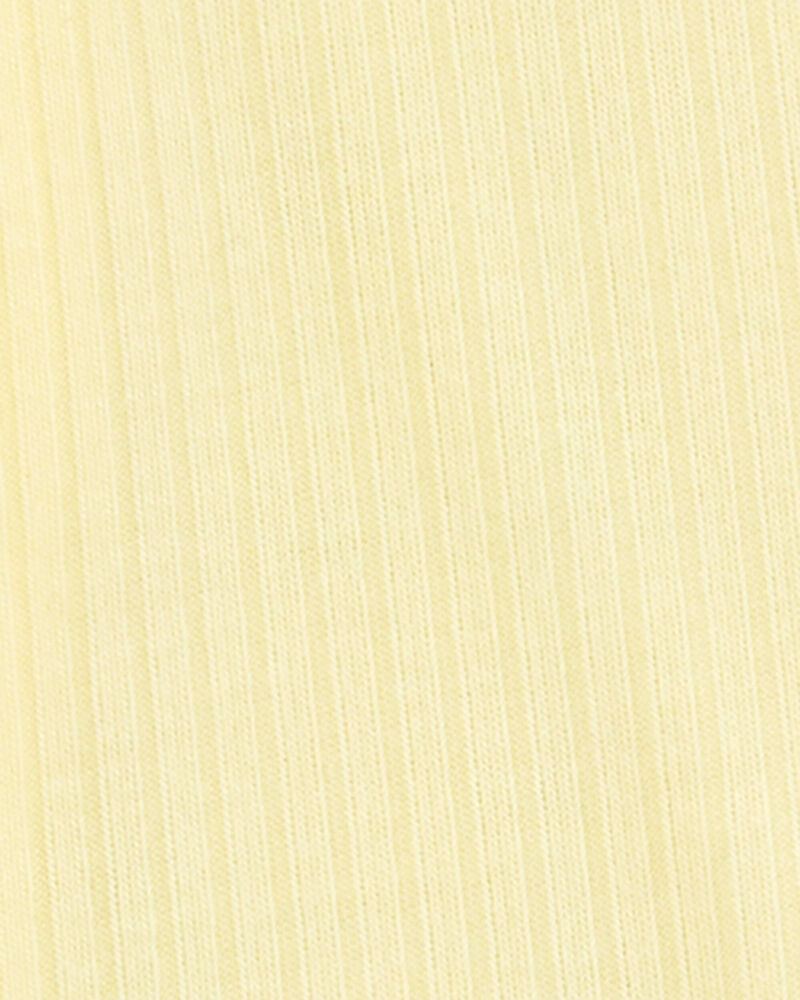 Baby Solid 2-Way Zip PurelySoft Convertible Foot Sleep & Play Pajamas - Yellow, image 4 of 8 slides