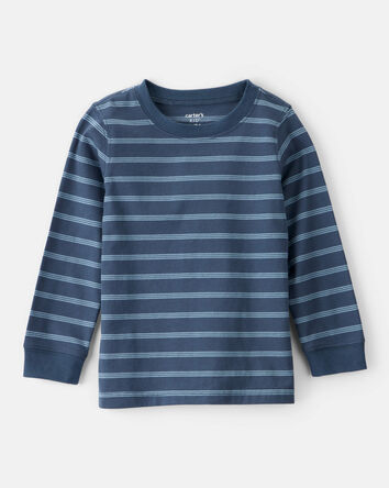 Toddler Boy Striped Long-Sleeve Tee - Navy, 