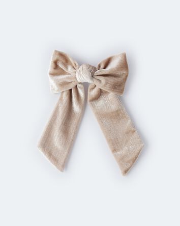 Toddler Girl Sparkle Hair Bow - Gold, 