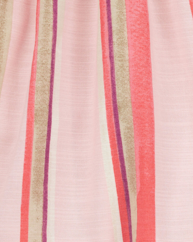 Kid 2-Piece Seashell Graphic Tee & Striped Linen Look-Alike Flowy Pull-On Shorts Set
, image 7 of 7 slides