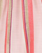 Kid 2-Piece Seashell Graphic Tee & Striped Linen Look-Alike Flowy Pull-On Shorts Set
, image 7 of 7 slides