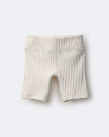 Toddler Girl Brooklyn Bike Shorts - Cream, 