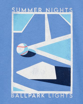 Kid Baseball Short-Sleeve Graphic Tee - Blue, 