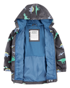 Baby Boy Dinosaur Color Changing Rain Jacket - Grey, image 6 of 6 slides