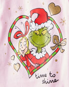Toddler Girl Christmas Dr. Seuss&trade; The Grinch Long-Sleeve Graphic Tee - Pink, image 2 of 3 slides