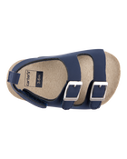 Baby Buckle Faux Cork Sandals  - Navy, image 4 of 6 slides