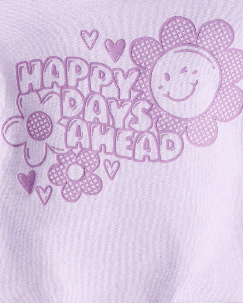 Toddler Girl 2-Piece DayDream Fleece Flower Graphic Long-Sleeve Hoodie & Pant Set - Purple, image 7 of 8 slides