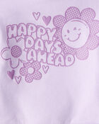 Toddler Girl 2-Piece DayDream Fleece Flower Graphic Long-Sleeve Hoodie & Pant Set - Purple, image 7 of 8 slides