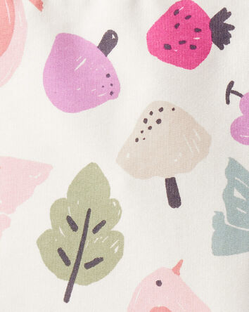 Baby Girl Butterfly Long-Sleeve Cotton Tee & Pant Set - Ivory, 