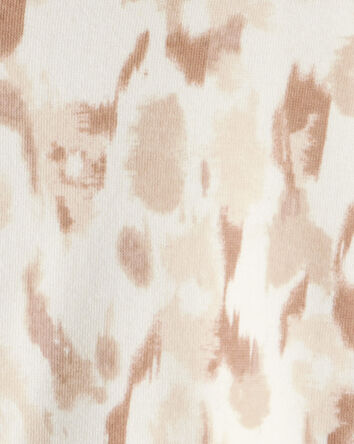 Girls  DayDream Fleece Leopard Print Hooded Zip-Up Jacket - Cream, 