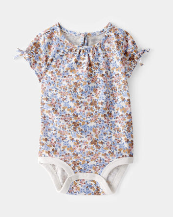 Baby Girl Floral Short-Sleeve Bodysuit, 