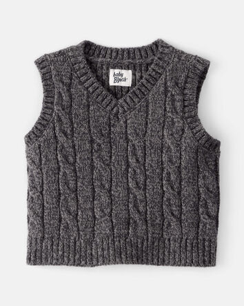 Baby Boy Sleeveless Sweater Vest - Grey, 