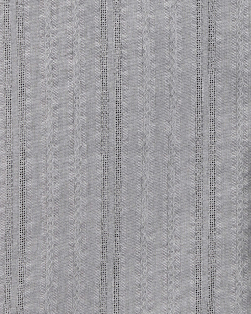 Toddler Seersucker Button-Down Shirt - Grey, image 3 of 4 slides