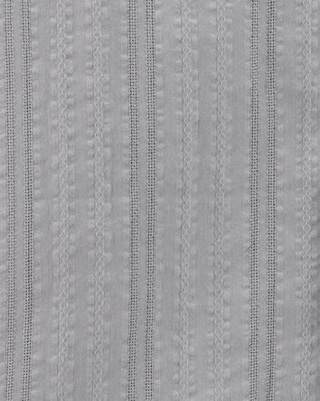 Toddler 2-Piece Seersucker Button-Down Shirt & Drawstring Shorts Set - Grey, 