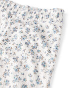 Baby Girl 2-Piece Organic Cotton Crinkled Knit Set in BlueMist Bloom Print, image 2 of 5 slides